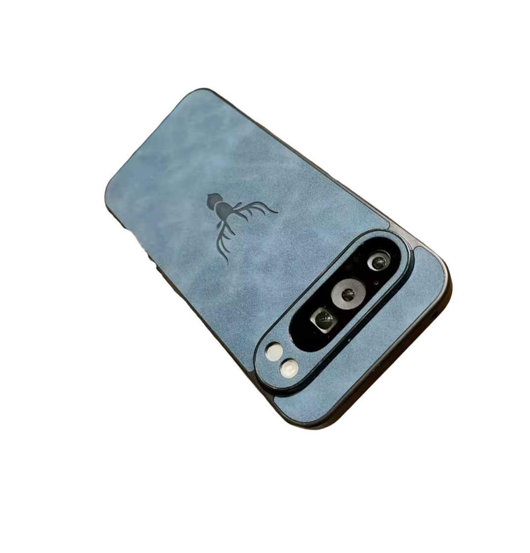 Funda tacto de cuero con diseño de ciervo para Google Pixel