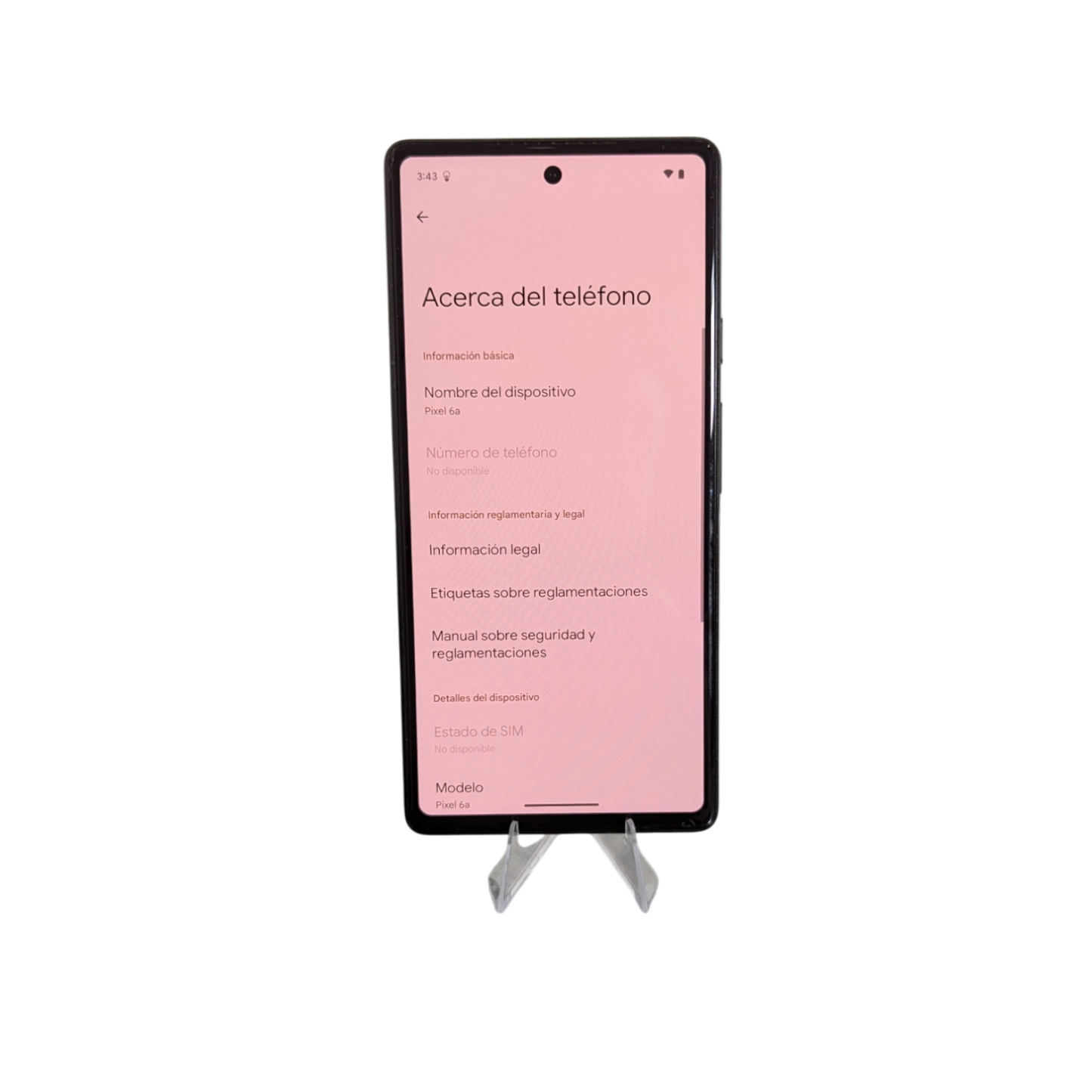 Google Pixel 6a 128 GB Seminuevo Grado A color negro