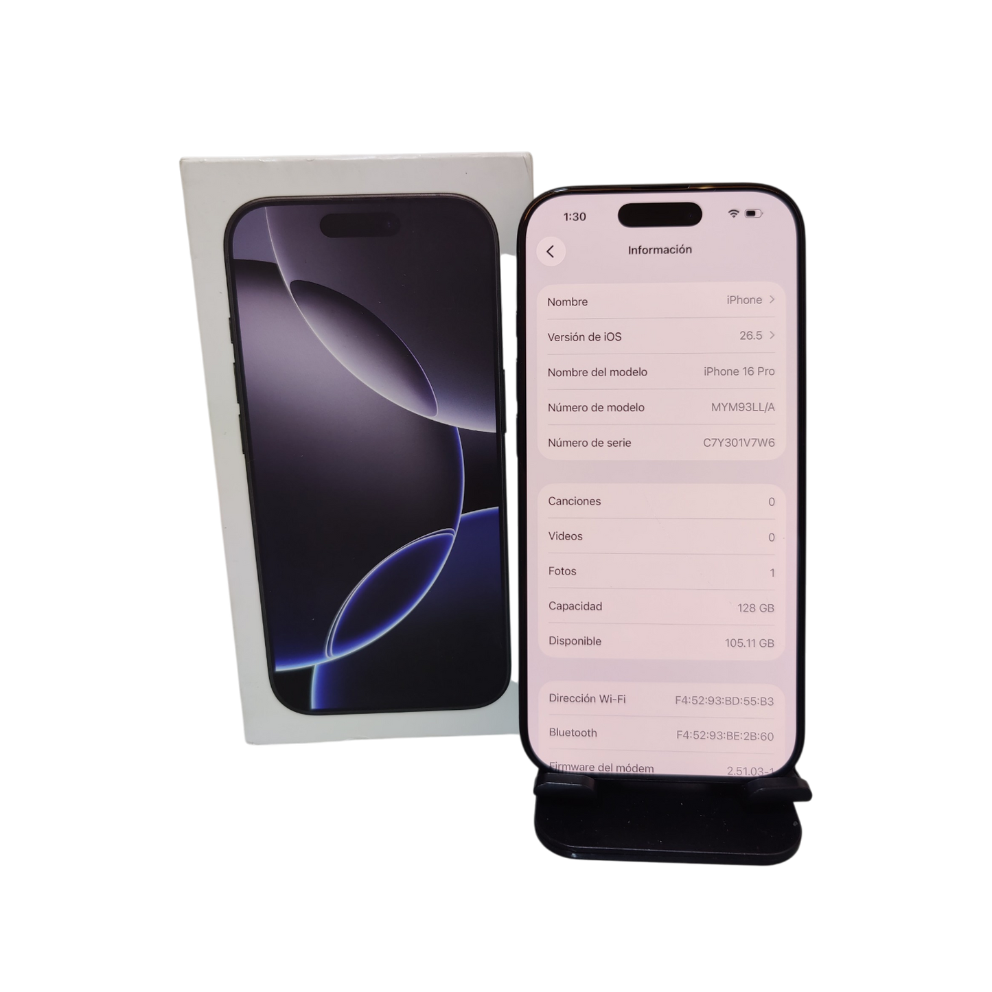 iphone 16 Pro 128GB - Batería 93% | Libre de Fábrica (eSIM) Seminuevo