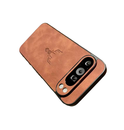 Funda tacto de cuero con diseño de ciervo para Google Pixel