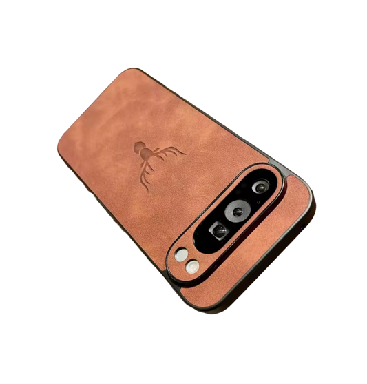 Funda tacto de cuero con diseño de ciervo para Google Pixel