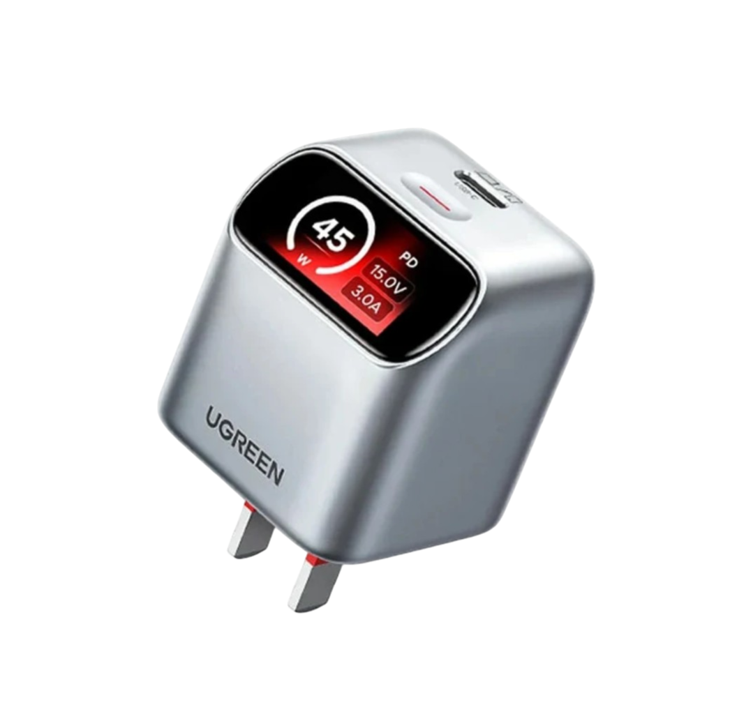 Cargador UGREEM 45W con pantalla inteligente