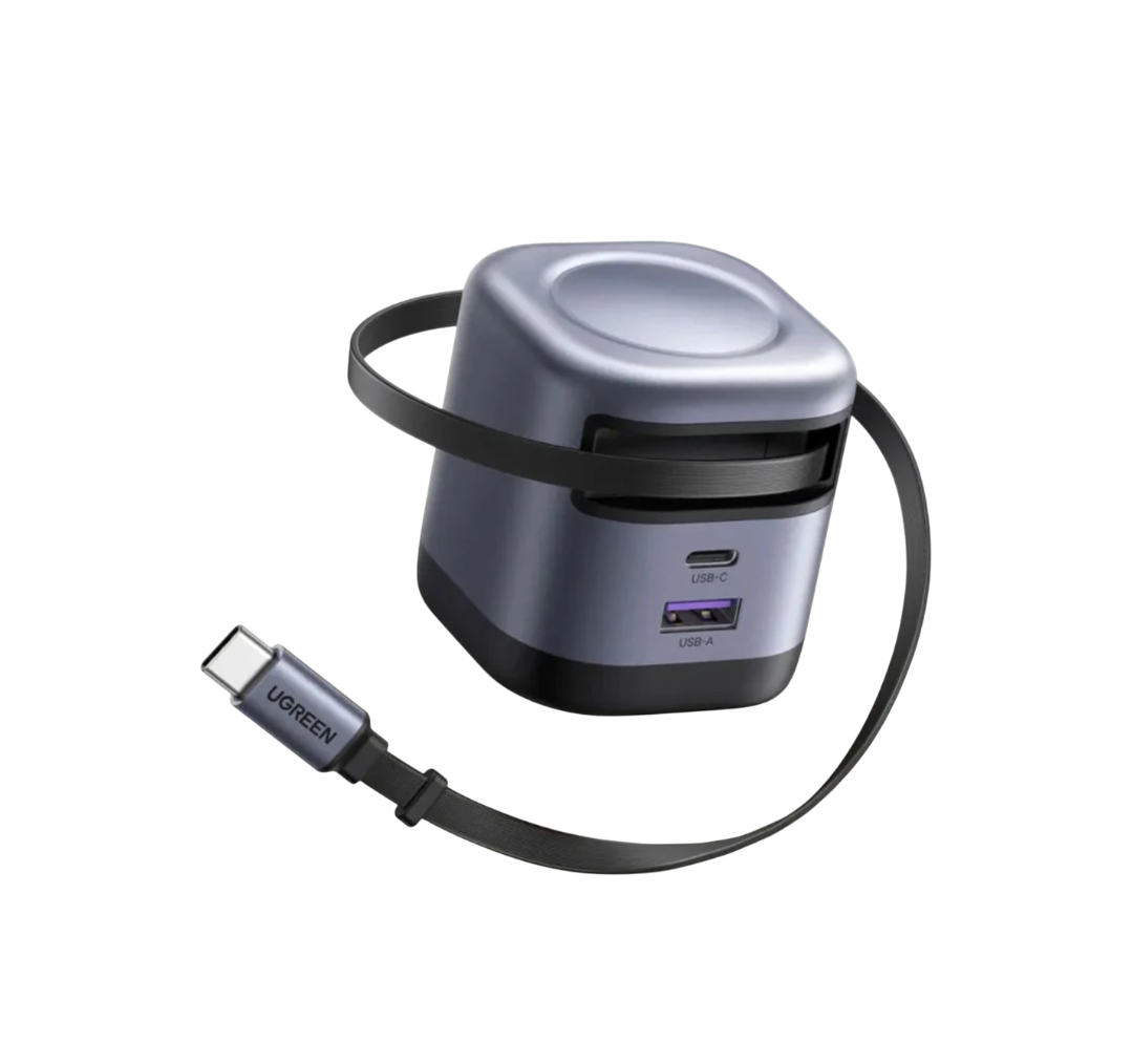 Cargador UGREEM 45W con cable retractil